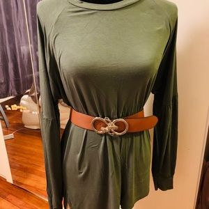 Olive green long sleeve & Orange long sleeve  tops